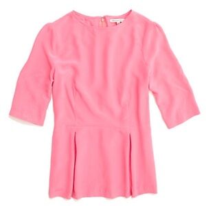 Tibi Pink Peplum Tunic Top